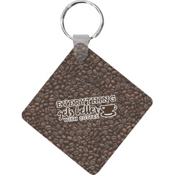 Coffee Addict Diamond Plastic Keychain