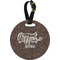 Coffee Addict 2 Personalized Round Luggage Tag