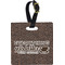 Coffee Addict Plastic Luggage Tag - Square