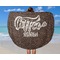 Coffee Addict 2 Round Beach Towel - In Use