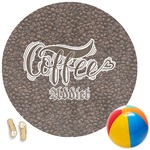 Coffee Addict Round Beach Towel (Personalized)