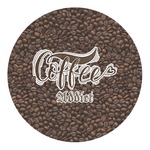 Coffee Addict Round Decal - Medium (Personalized)