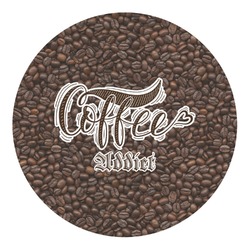 Coffee Addict Round Decal (Personalized)