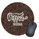 Coffee Addict Round Mouse Pad (Personalized)