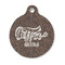 Coffee Addict Round Pet ID Tag - Small