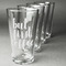 Coffee Addict Set of Four Engraved Pint Glasses - Set View