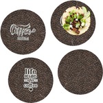 Coffee Addict Set of 4 Glass Lunch / Dinner Plate 10" (Personalized)