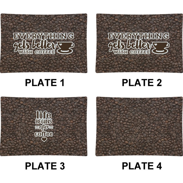 Coffee Addict 2 Set of Rectangular Appetizer / Dessert Plates (Approval)