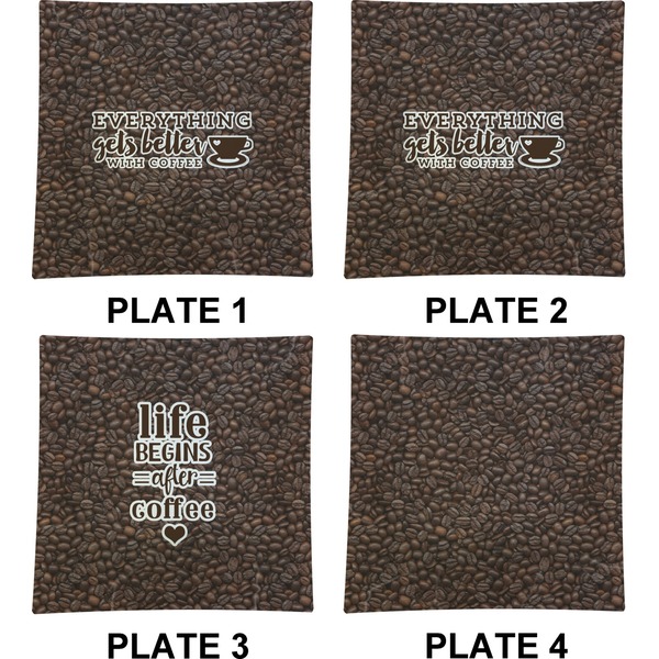 Coffee Addict 2 Set of Square Dinner Plates (Approval)