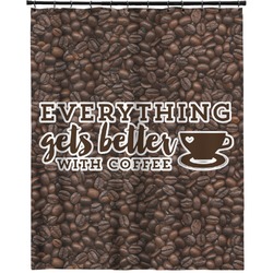 Coffee Addict Extra Long Shower Curtain - 70"x84"