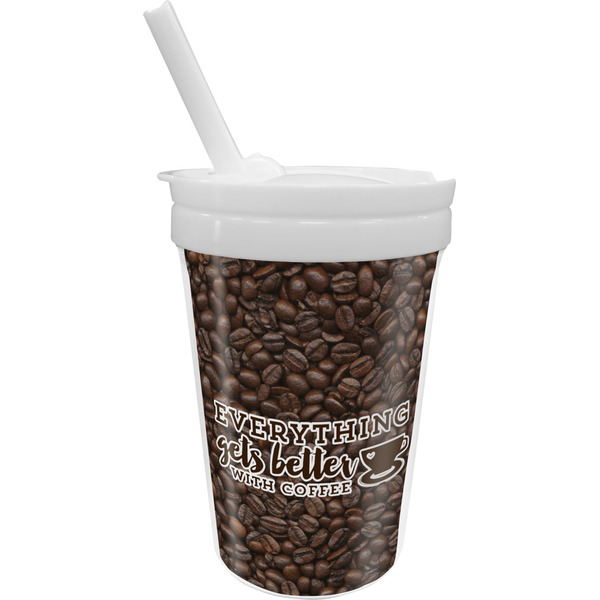 Custom Coffee Addict Sippy Cup with Straw