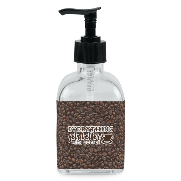 Custom Coffee Addict Glass Soap & Lotion Bottle - Single Bottle