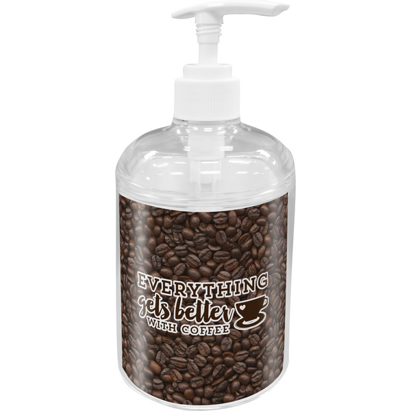 Custom Coffee Addict Acrylic Soap & Lotion Bottle