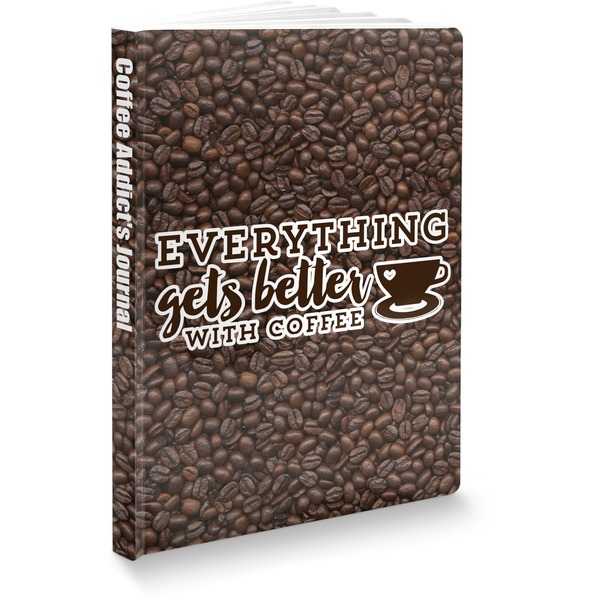 Custom Coffee Addict Softbound Notebook - 5.75" x 8" (Personalized)