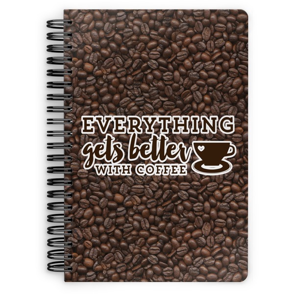 Custom Coffee Addict Spiral Notebook - 7x10