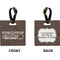 Coffee Addict 2 Square Luggage Tag (Front + Back)