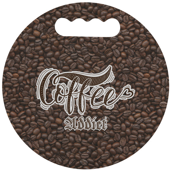 Custom Coffee Addict Stadium Cushion (Round) (Personalized)