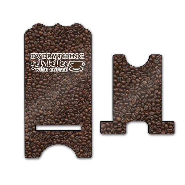 Coffee Addict 2 Stylized Phone Stand - Front & Back - Large