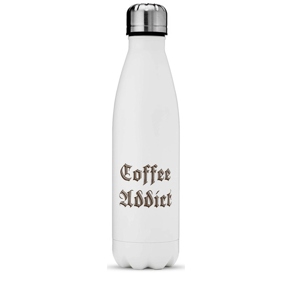 Custom Coffee Addict Water Bottle - 17 oz. - Stainless Steel - Full Color Printing