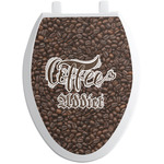 Coffee Addict Toilet Seat Decal - Elongated (Personalized)