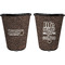 Coffee Addict 2 Trash Can Black - Front and Back - Apvl