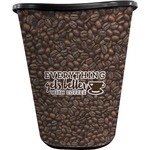 Coffee Addict Waste Basket - Single Sided (Black)