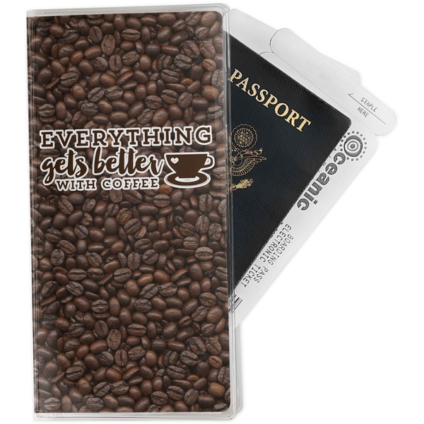 Custom Coffee Addict Travel Document Holder