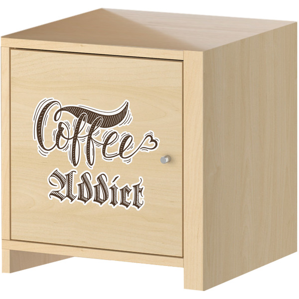 Coffee Addict 2 Wall Graphic on Wooden Cabinet