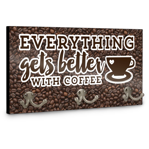 Coffee Addict 2 Wall Mounted Coat Hanger - Side View