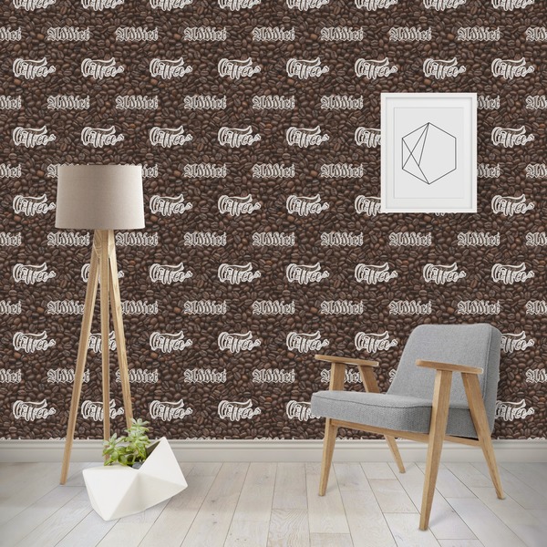 Custom Coffee Addict Wallpaper & Surface Covering (Water Activated - Removable)