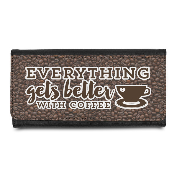Custom Coffee Addict Leatherette Ladies Wallet