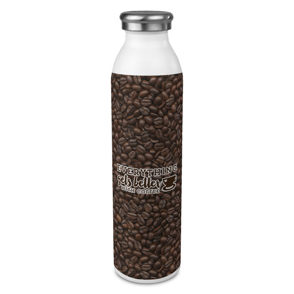 Custom Coffee Addict 20oz Stainless Steel Water Bottle - Full Print
