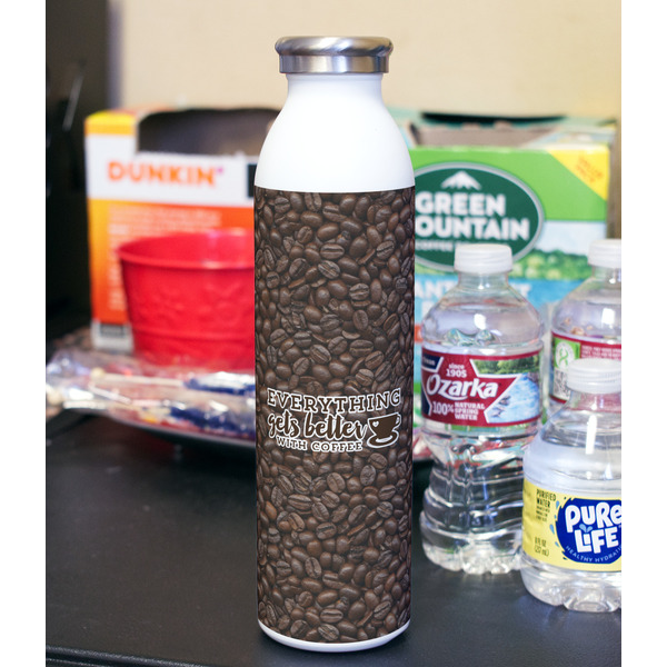 Coffee Addict 20oz Water Bottles - Full Print - In Context