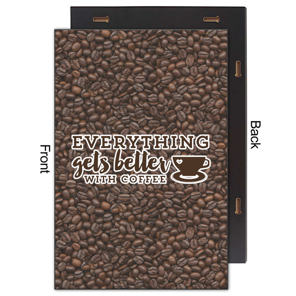 Coffee Addict 20x30 Wood Print - Front & Back View