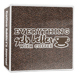Coffee Addict 3-Ring Binder - 2 inch (Personalized)