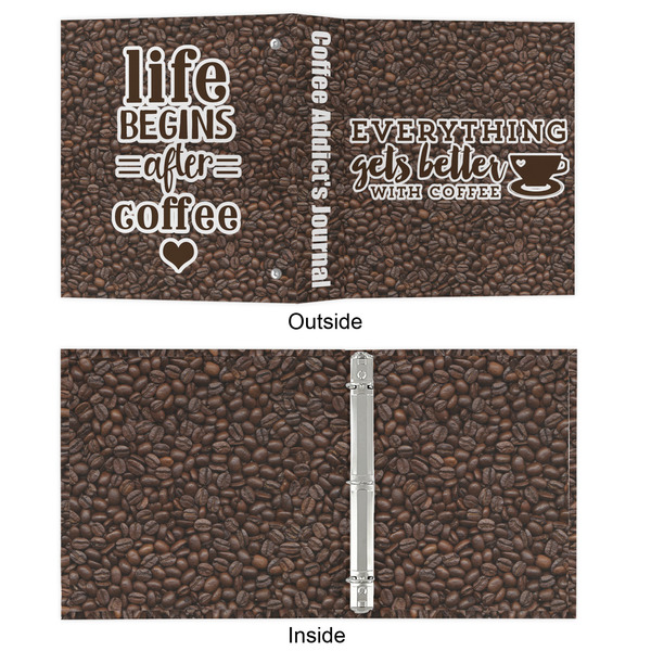 Coffee Addict 3 Ring Binders - Full Wrap - 1" - APPROVAL
