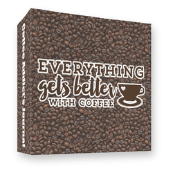 Coffee Addict 3 Ring Binder - Full Wrap - 3"