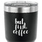 Coffee Addict 30 oz Stainless Steel Ringneck Tumbler - Black - CLOSE UP