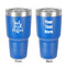 Coffee Addict 30 oz Stainless Steel Tumbler - Royal Blue - Double-Sided