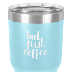 Coffee Addict 30 oz Stainless Steel Tumbler - Teal - Double-Sided
