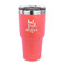 Coffee Addict 30 oz Stainless Steel Ringneck Tumblers - Coral - FRONT