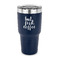Coffee Addict 30 oz Stainless Steel Ringneck Tumblers - Navy - FRONT