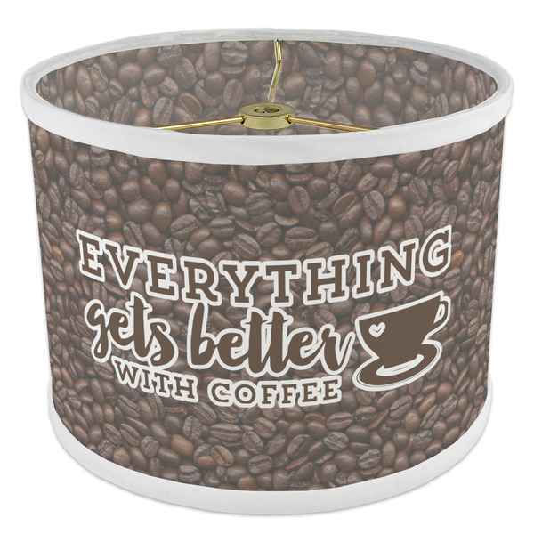 Coffee Addict 8" Drum Lampshade - ANGLE Poly-Film