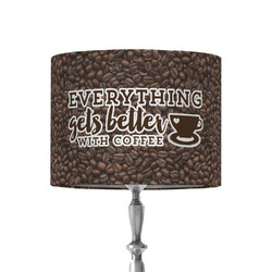 Coffee Addict 8" Drum Lamp Shade - Fabric