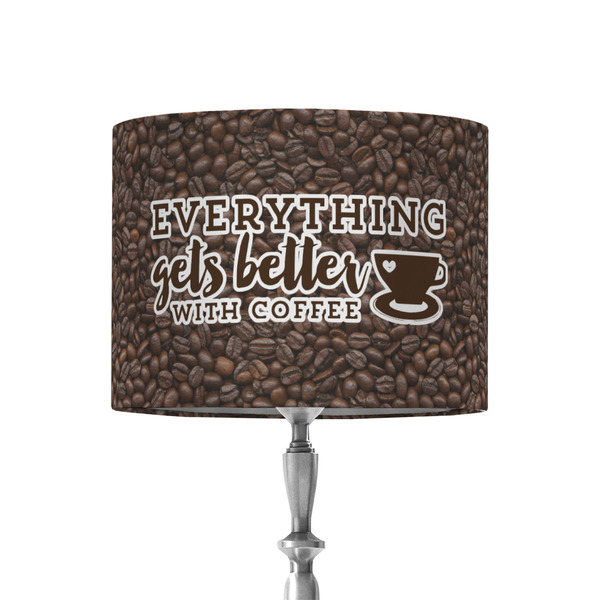Custom Coffee Addict 8" Drum Lamp Shade - Fabric