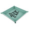 Coffee Addict 9" x 9" Teal Leatherette Snap Up Tray - MAIN