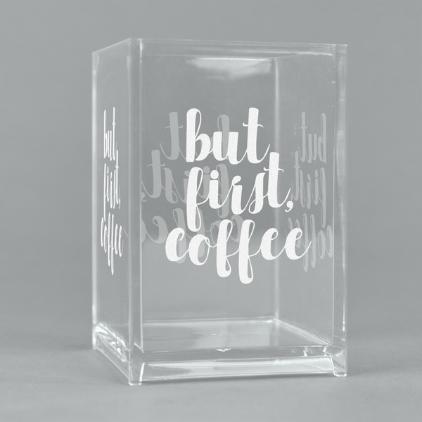 Custom Coffee Addict Acrylic Pen Holder