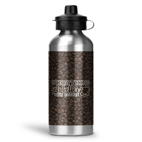 Custom Coffee Addict Water Bottle - Aluminum - 20 oz