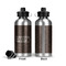 Coffee Addict Aluminum Water Bottle - Front and Back