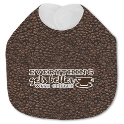 Coffee Addict Jersey Knit Baby Bib